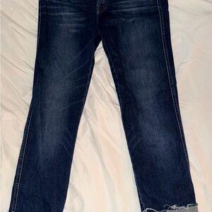 MOTHER Midnight Blue Straight Leg Jeans
